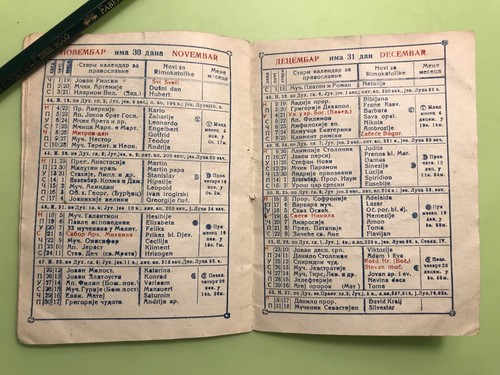 TITO-STALIN PART OF YUGOSLAVIA HISTORY SERBIAN ORTHODOX CHURCH POCKET CALENDAR - Picture 9 of 12