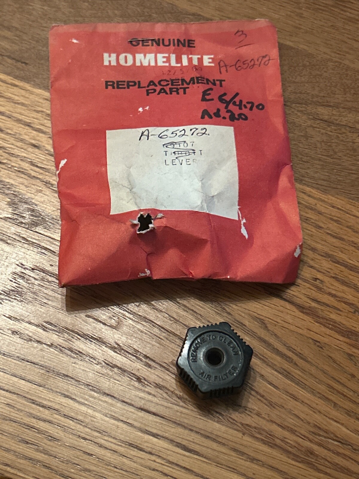 NOS Homelite Part No. A-65272 vintage chainsaw D76