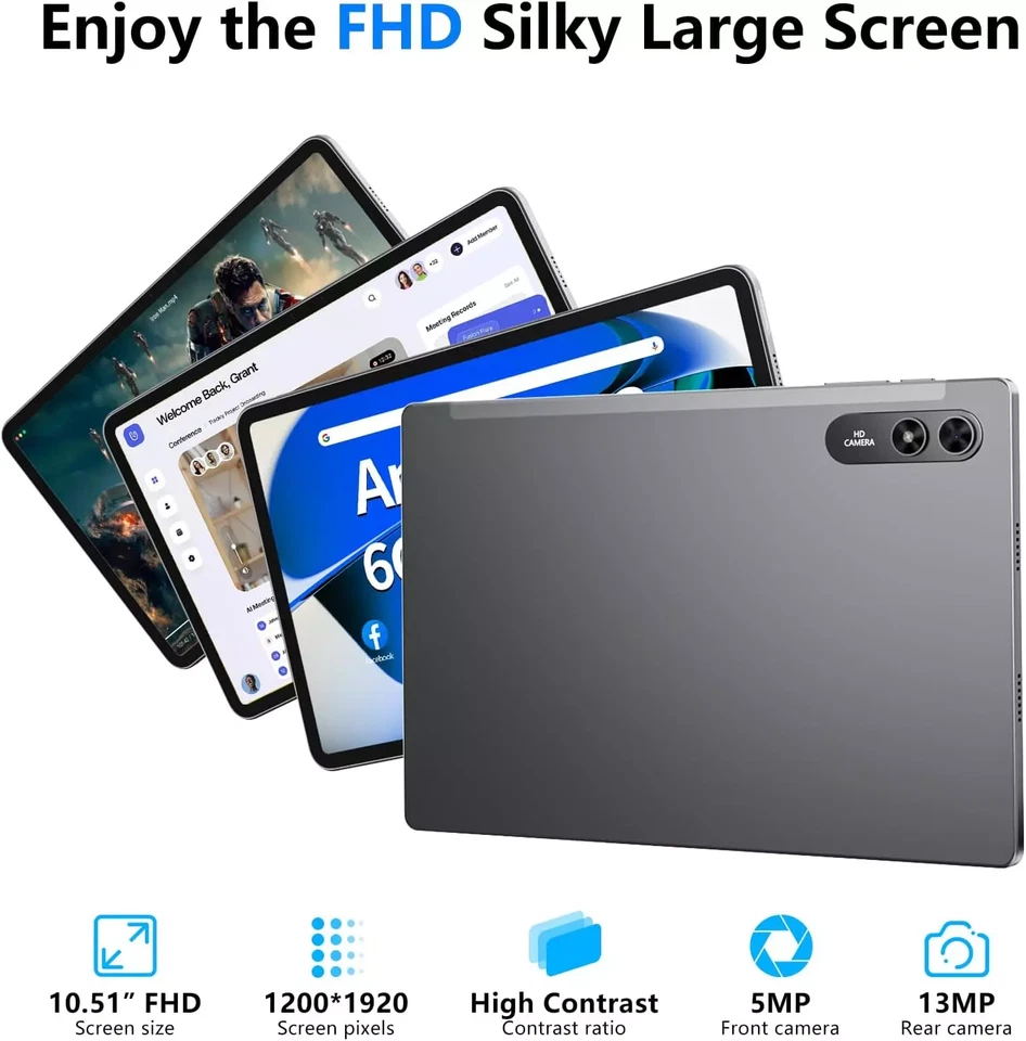 10 Zoll SGIN Tablet mit GMS 64GB/128GB IPS FHD Dual Kamera WiFi Android12 Tablet - Bild 3 von 4