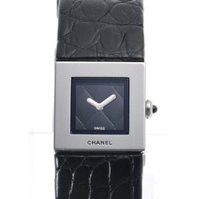 Chanel Matelasse H0116 Black Quartz Used TOMI-0