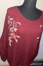 Floral Pattern Pull Over Loose Fit Long Sleeve Blouse