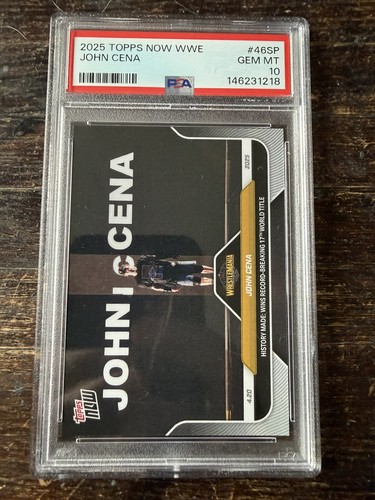 2025 TOPPS NOW WWE #46SP JOHN CENA PSA 10