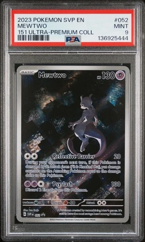 136925444 Mewtwo 2023 Pokemon SV 151 Ultra Premium Promo - SVP EN #052 PSA 9