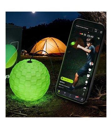 Reflex Ball With Counter App Glowflex Boxing Ball Glow In The Dark TekXYZ 