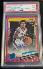 2023 Donruss Optic Fast Break Pink #223 Keyonte George RC /25 PSA 9