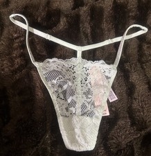 VICTORIA'S SECRET Dream Angels Shine Strap Lace V-String SMALL NEW WITH TAGS