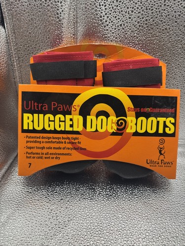 Ultra Paws Rugged Dog Boots Size Small Orange Black