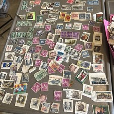 Vintage Stamps Used and Unused Large Lot of Old Stamps 1-10/13 Cents