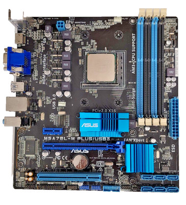 ASUS M5A78L-M Plus Motherboard AMD Phenom II CPU Heatsink Combo