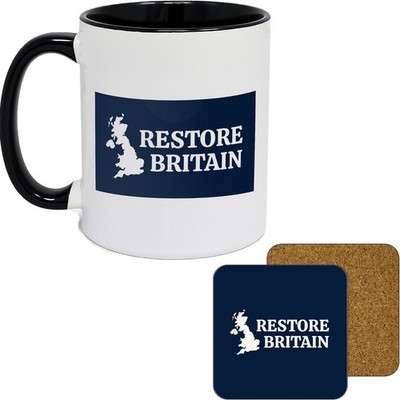 11 Unzen Becher - Restore Britain v2 - Labour Ref Coffee Office Election Conservative