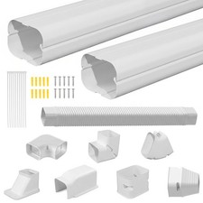 For Mini Split/Central Air Conditioner Decorative PVC 3" W Line Set Cover Kit