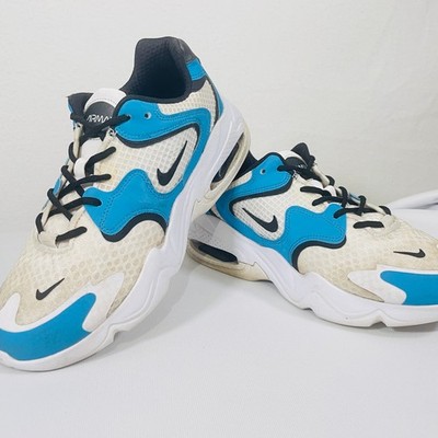 Nike Air Max 2X Shoes Mens 7 White Laser Blue Sneakers Trainers Lace Up Low Top