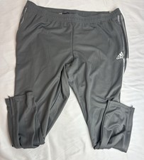 Adidas TIRO Track Pants Tapered Fit Gray Zip Ankle/Pockets GU8199 Women's 3x NEW