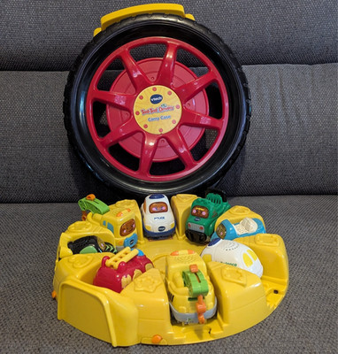 VTech Toot Toot Fahrer Tragetasche mit Griff & 8 Fahrzeugen | alle funktionieren