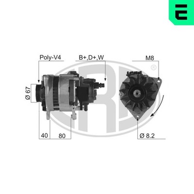 ERA Lichtmaschine Generator Lima 210210A für TOURNEO SCORPIO FORD TRANSIT 14V 2