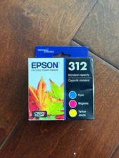 Genuine Epson 312 Standard Capacity Ink Cartridges 3 Color Exp 10/2028