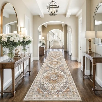  Hallway Runner 3x14 - Runner Rugs 14ft Washable Entryway Rug Vintage Kitchen 