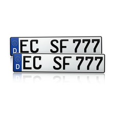 2 Stück Kfz-Kennzeichen Wunschprägung Euro Nummernschild 520x110mm PKW 2 Stück Kfz-Kennzeichen Wunschprägung Euro Nummernschild 520x110mm PKW