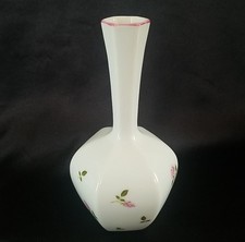 Bud Vase Ardre Ricard Floral Rose In Pink Green White  Japan Porcelain 