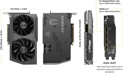 ZOTAC GAMING GeForce RTX 3070 Twin Edge 8GB Graphics Card (ZT