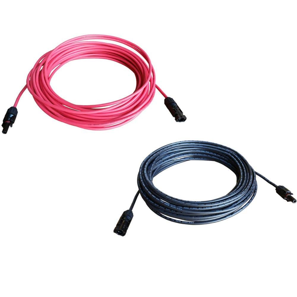 WindyNation 8-Gauge 80 ft. Black/80 ft. Red Solar Cable (1-P