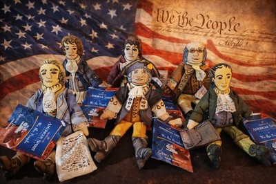 Founding Fathers Plush Doll Lot of 6 Tagged   Washington Franklin Jefferson...