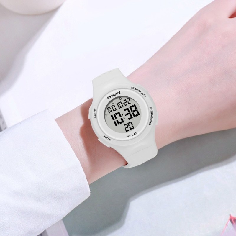 US Womens Girls Outdoor Sport Digital Watch Waterproof Back Light LED Watch Gift