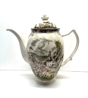 Johnson Brothers Friendly Village Coffee Pot & Lid 6-Cup Made in England 