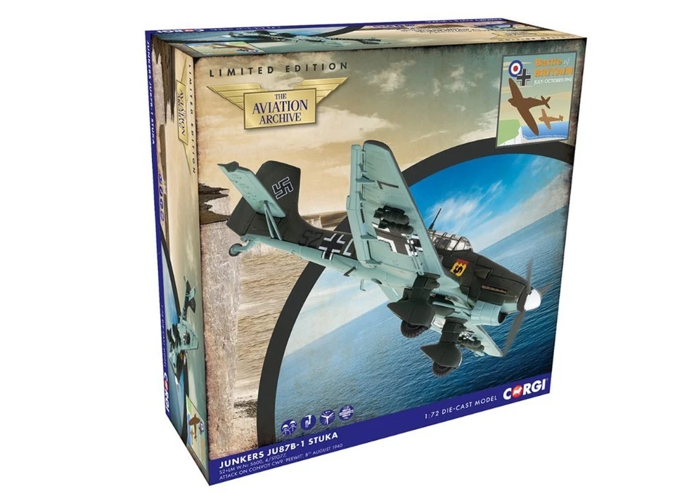 CORGI AVIATION ARCHIVE JUNKERS JU87B-1 STUKA BATTLE OF BRITAIN 85 AA32520 - Image 2 of 4