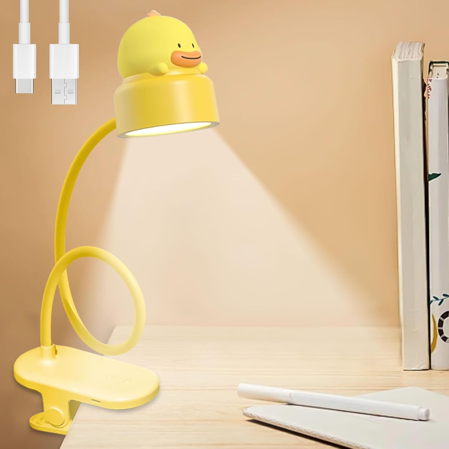 OFFERTA Lampada Anatra 2 in 1 USB | Luce Lettura LED con Clip