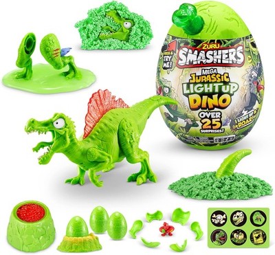 Mega Jurassic Smashers Dino Ei Mit Leuchte Spinosaurus Actionfigur
