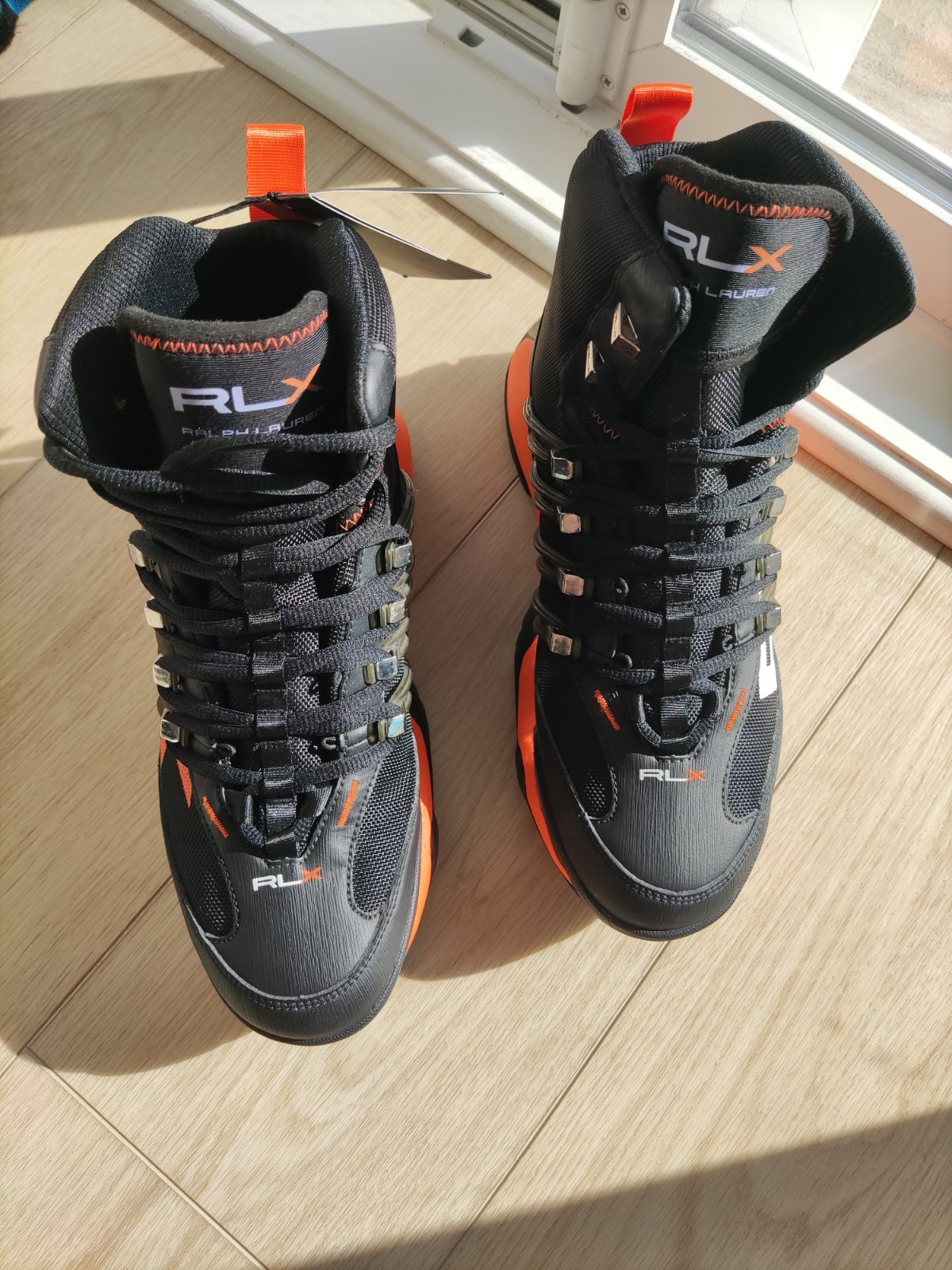 Ralph Lauren Men's Black and Orange Shoes Boots RLX - NWT - RARE!!! image 3