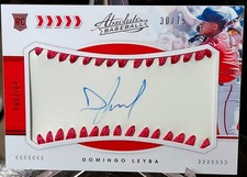 2020 Panini Absolute Red Auto #30/75 Domingo Leyba #104  Arizona Diamondbacks