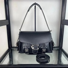 New Coach CT721 Leather Soft Tabby Shoulder Crossbody Black outlet Japan