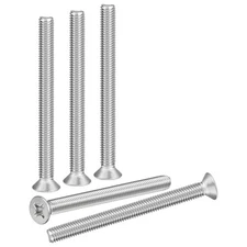 M6-1x70 Flat Head Machine Screws -10pcs -304 Stainless Steel -Silver