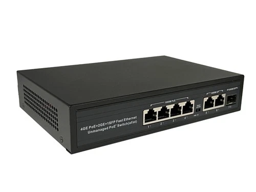 4-port Gigabit + 2-port Gigabit + 1-port Gigabit SFP Full Gigabit POE Switch New