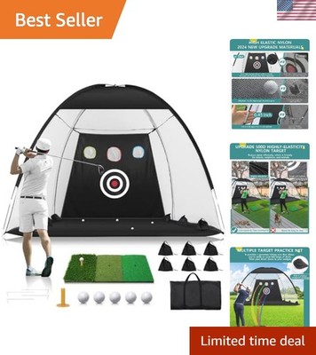 10x7FT Indoor/Outdoor Golf Net with Noise Reduction   Train with Confidence