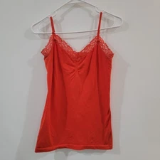Y2K Vintage Attention Womens Lace Trim Cami Top Size Small Preppy Retro