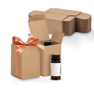 MT Products Tuck Top Kraft Paperboard Gift Boxes 2'' x 2'' x 3'' - Pack of 500