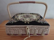 Tapestry Dritz/Azar Vintage Sewing Box From 60's / 70's With Plastic Tray