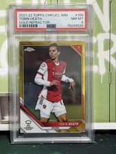 2021-22 Topps UEFA Women’s Chrome Tobin Heath Gold Refractor /50 PSA 8