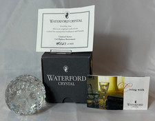 Waterford Crystal Cal Ripken Jr #527 Of 2632 Paperweight Orb In Box With COA
