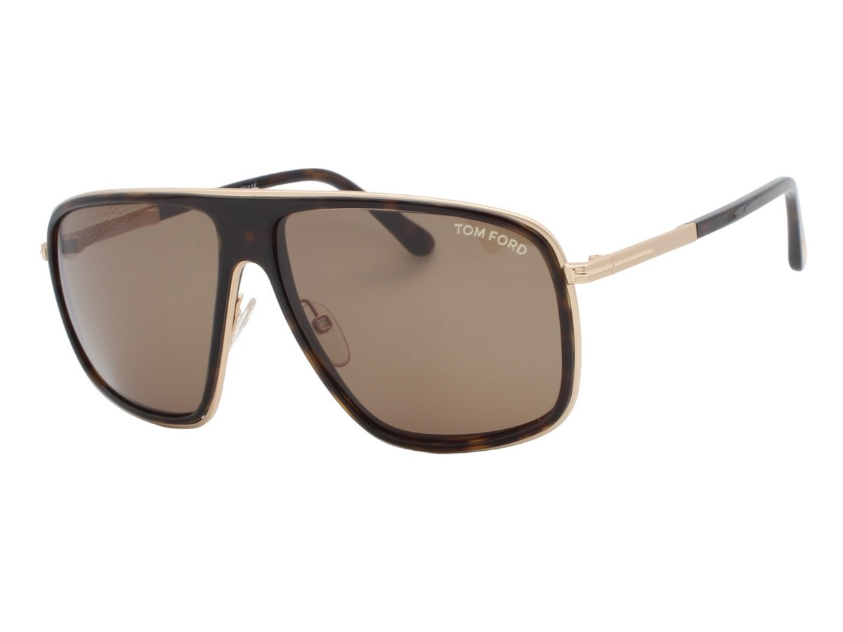 Tom Ford Quentin TF 463 52K Tortoise Matte Gold Men's Sunglasses