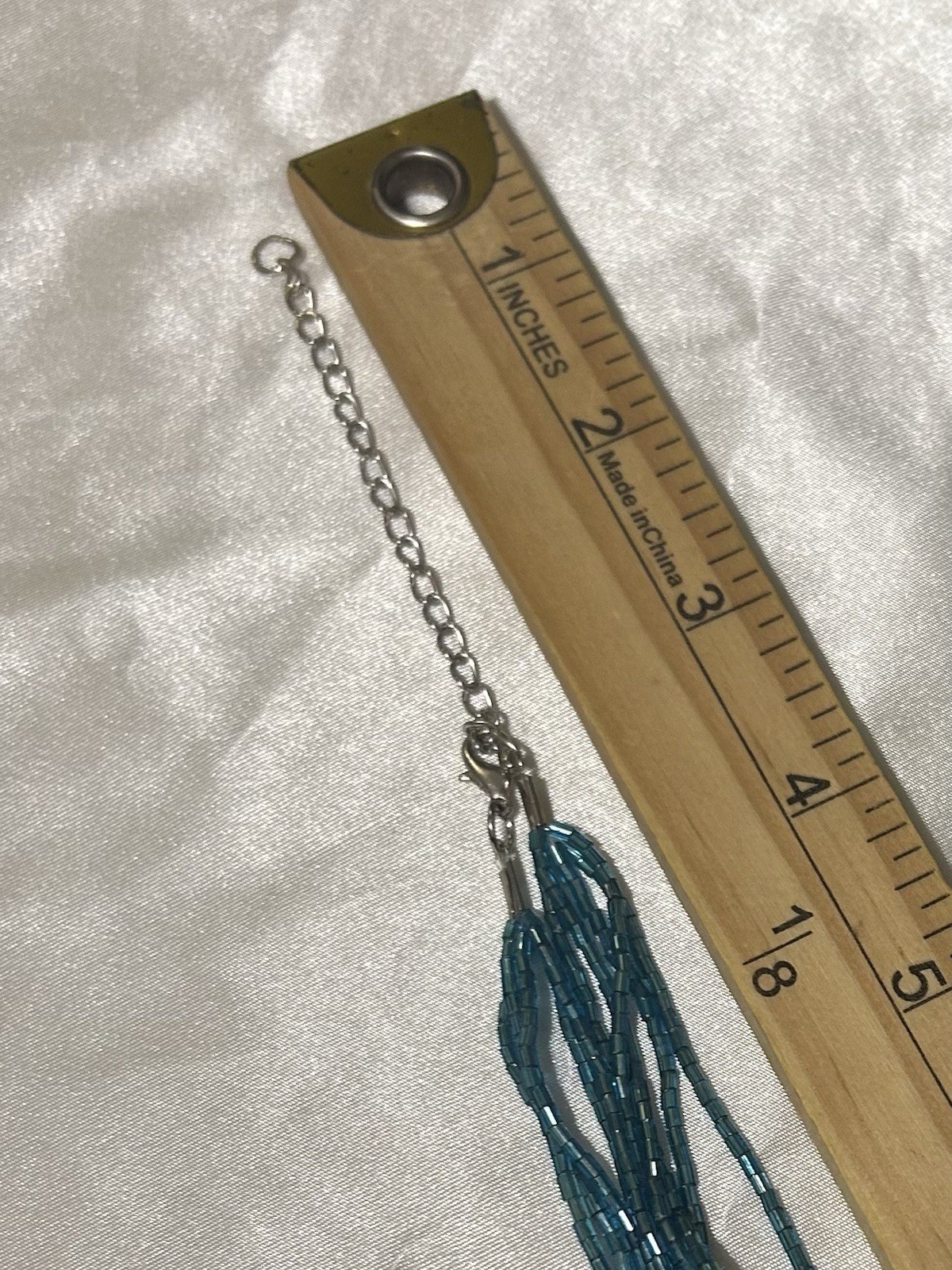 Blue Shell Bib Necklace Multilayer Statement Neck… - image 6