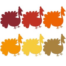 60 PCS Turkey Cutouts for Bulletin Board Decorations, Thanksgiving Cutouts Tu...