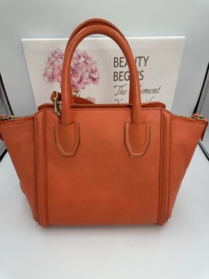 Authentic MCM Orange Handbag In Preowned Preloved Condition made in Korea. 
