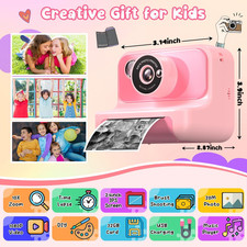Kids Camera Instant Print, Kids Camera 1080P HD Video Digital Camera, Christm...
