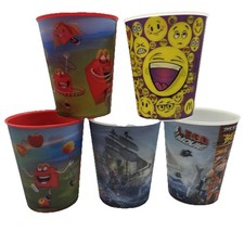 McDonalds Cups Hologram Plastic Lot of 5 Total- 2-Lego, 1-Emoji, 2-HappyMeal