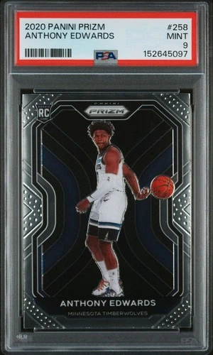 2020-21 Panini Prizm Anthony Edwards Rookie Card #258! PSA 9!