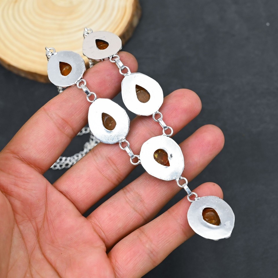 Collier bijoux en argent sterling 925 fait main avec pierre précieuse ...